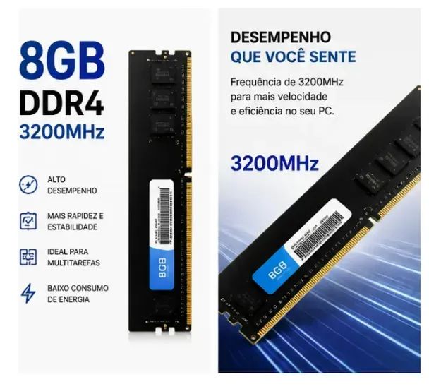 Memoria DDR4 8gb 3200Mhz - Memória RAM - São Francisco, Boa Vista