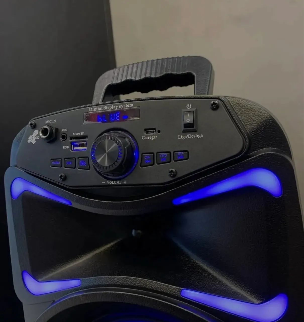 Caixa De Som Portátil Bluetooth 250w Cor Preto Aquário Hype 250 - Foto 2