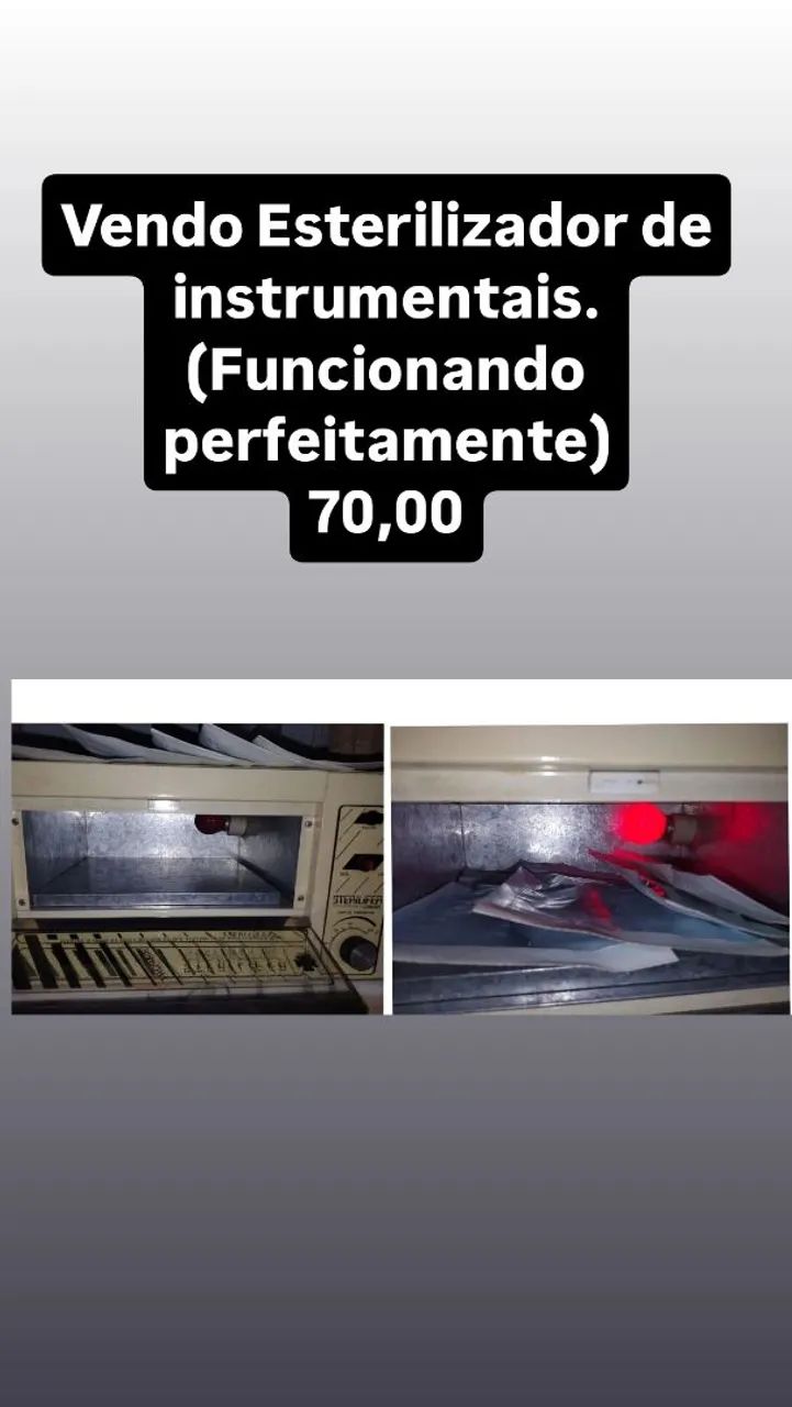 Forninho esterilizadir de instrumentais.