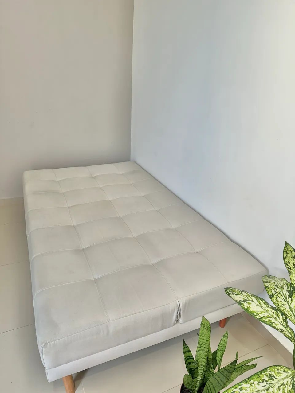 Sofá cama - Linho - Areia - Foto 2
