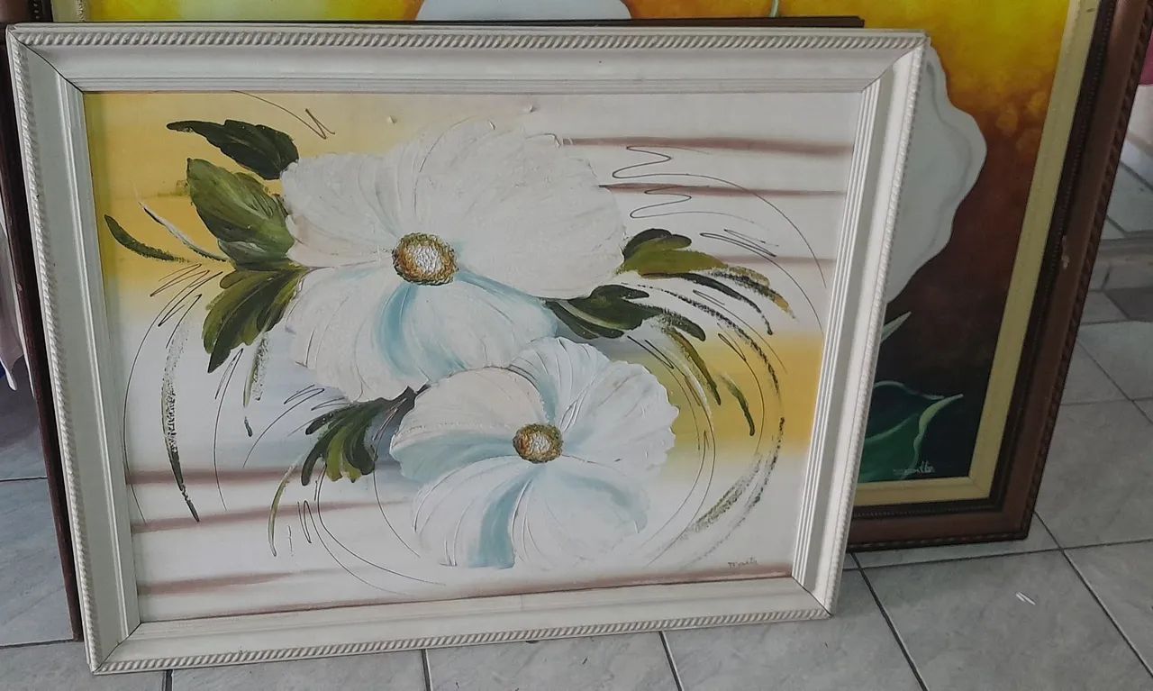 Quadro de flores Brancas
