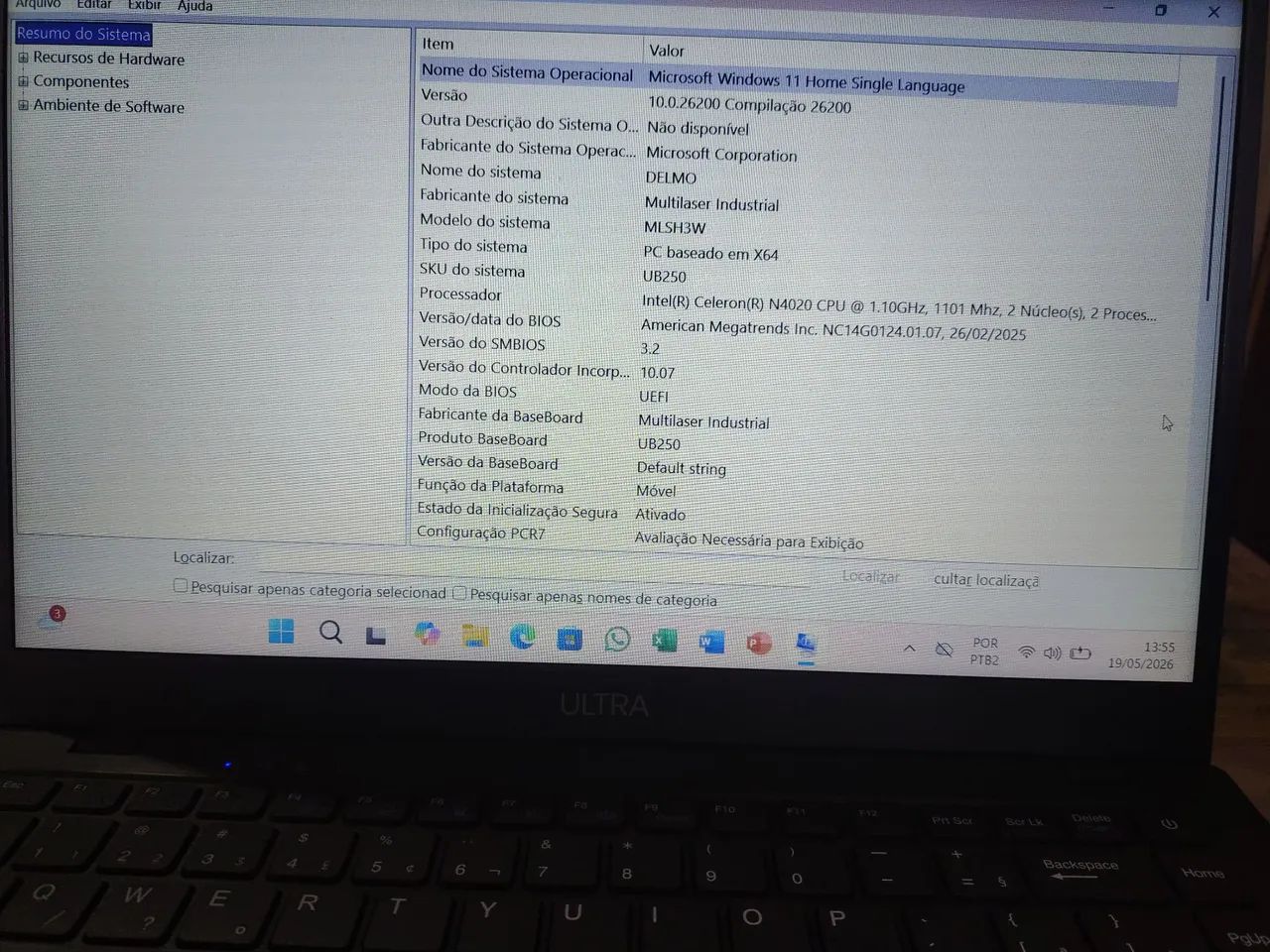Notebook Multilaser ultra 128hd 4ram 6m de uso - Foto 3