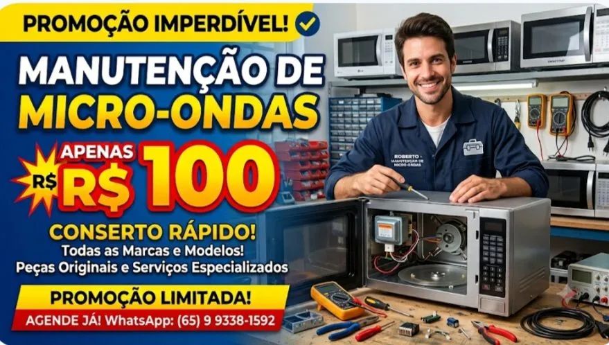Micro ondas com defeito?  