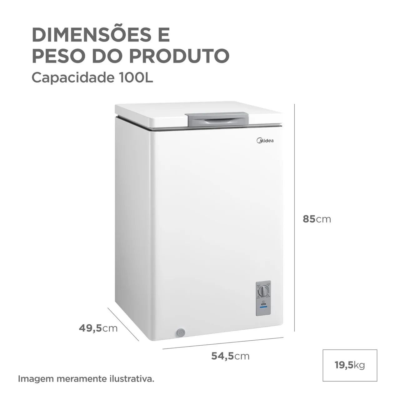 VENDO FREEZER 100L MIDEA INVERTER 
