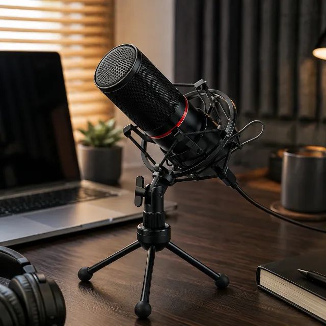 Microfone Redragon Blazar GM300 USB Seminovo com Tripé