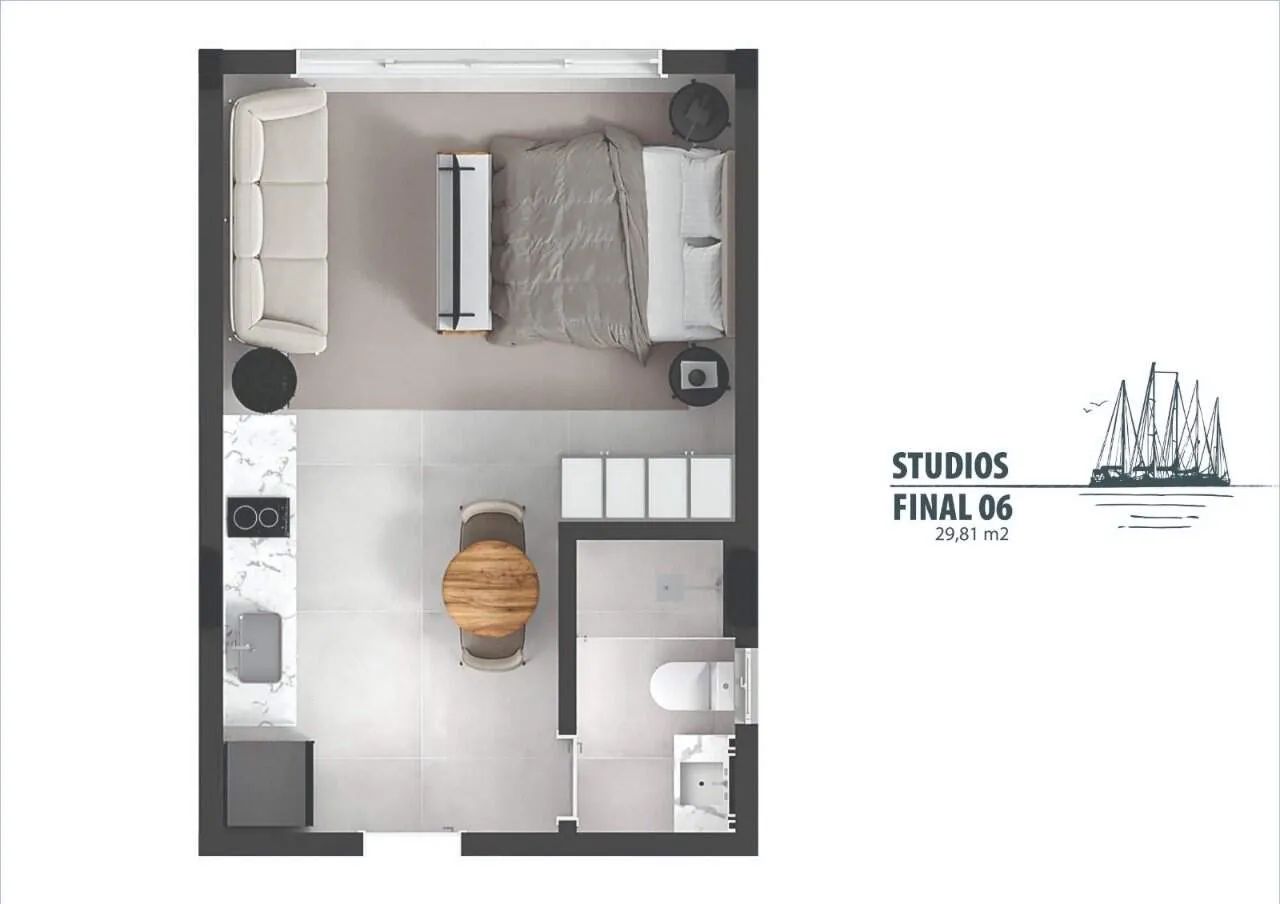 Apartamento 1 quarto em José Mendes, Florianópolis | Veleiros Sky