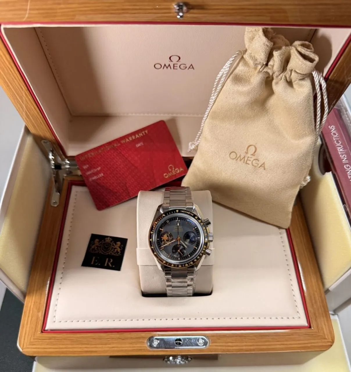 Relógio Estilo Omega Speedmaster Apollo 11 50th Anniversary Limited Edition