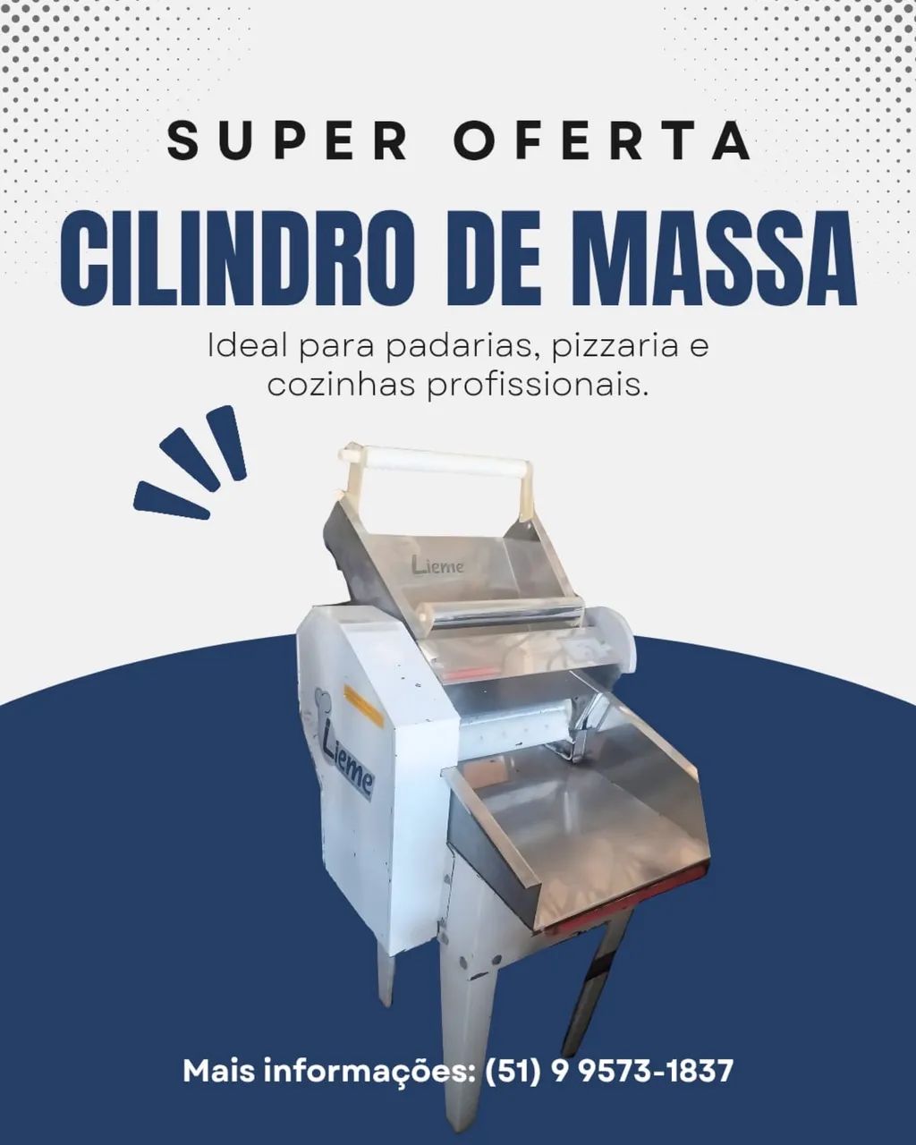 Cilindro de massas 40cm rolo 