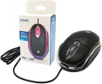 MOUSE USB OPTICO EXBOM PRETO MS-09 - Foto 2