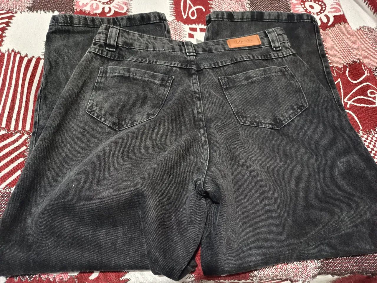 Calça jeans Denim 44 preta estonada nova - Foto 4
