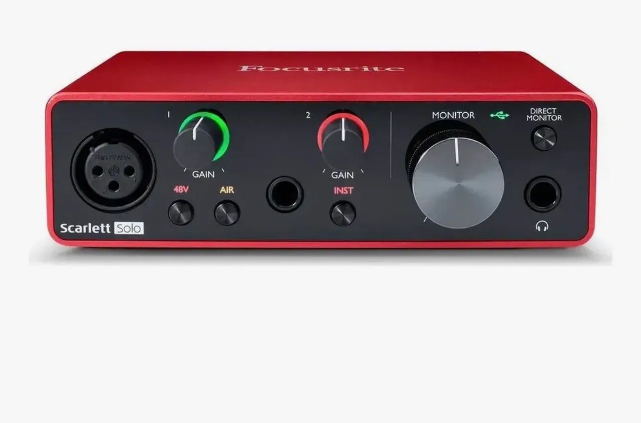 Interface De Áudio Usb Focusrite Scarlett 2i2 Geração 3
