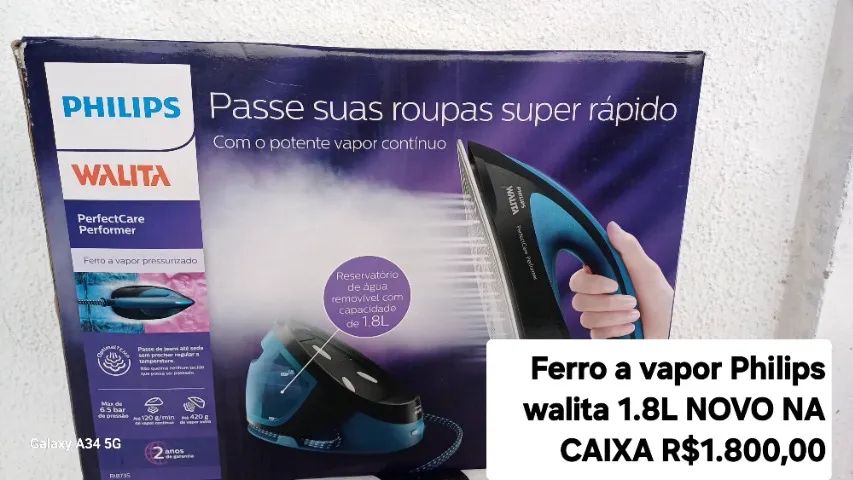 Ferro a vapor Philips walita 1.8L NOVO - Foto 3