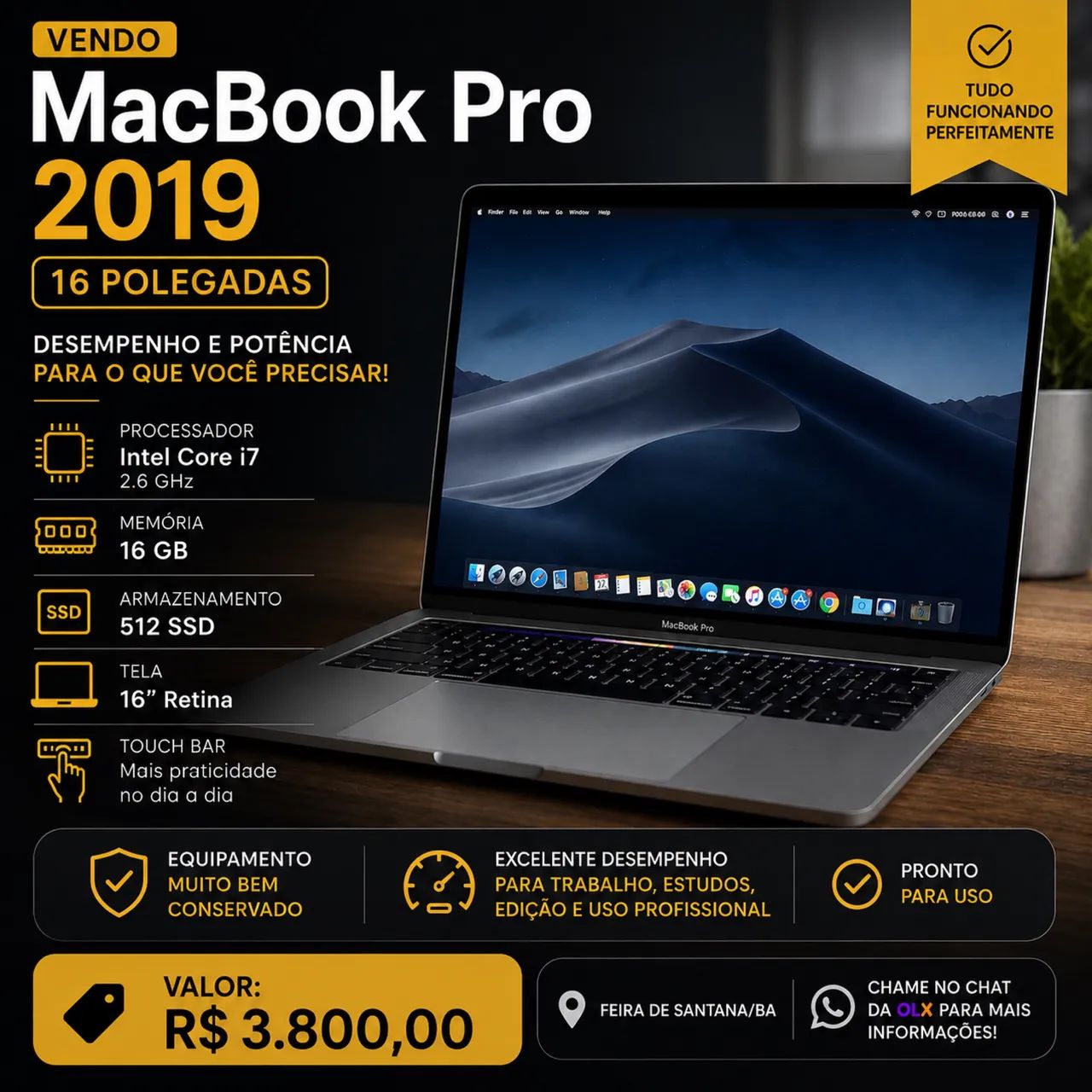 MacBook Pro 2019 - Notebooks - Conceição, Feira de Santana