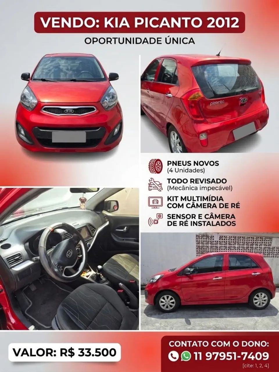 KIA Picanto EX 1.1/1.0/ 1.0 FLEX MEC. 2012
