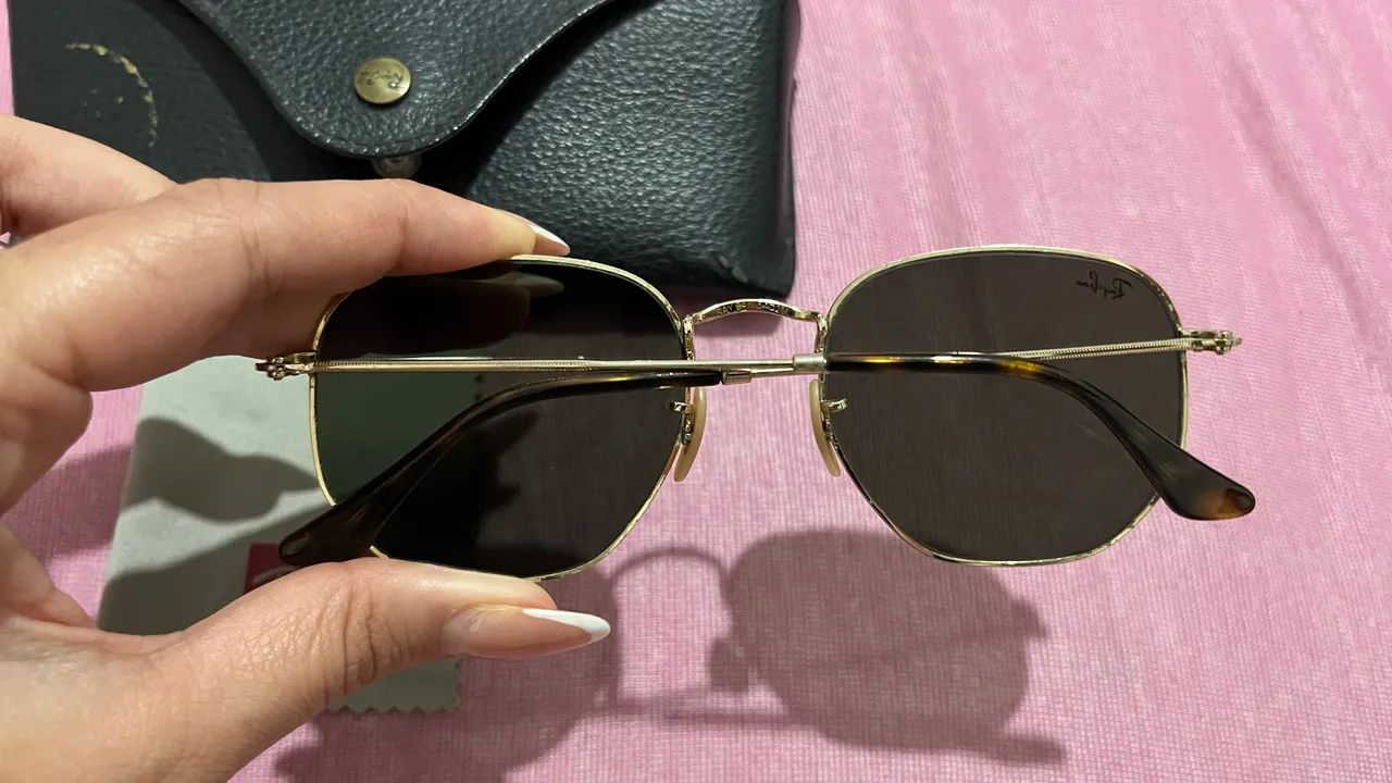  Óculos Original Rayban hexagonal - Foto 2