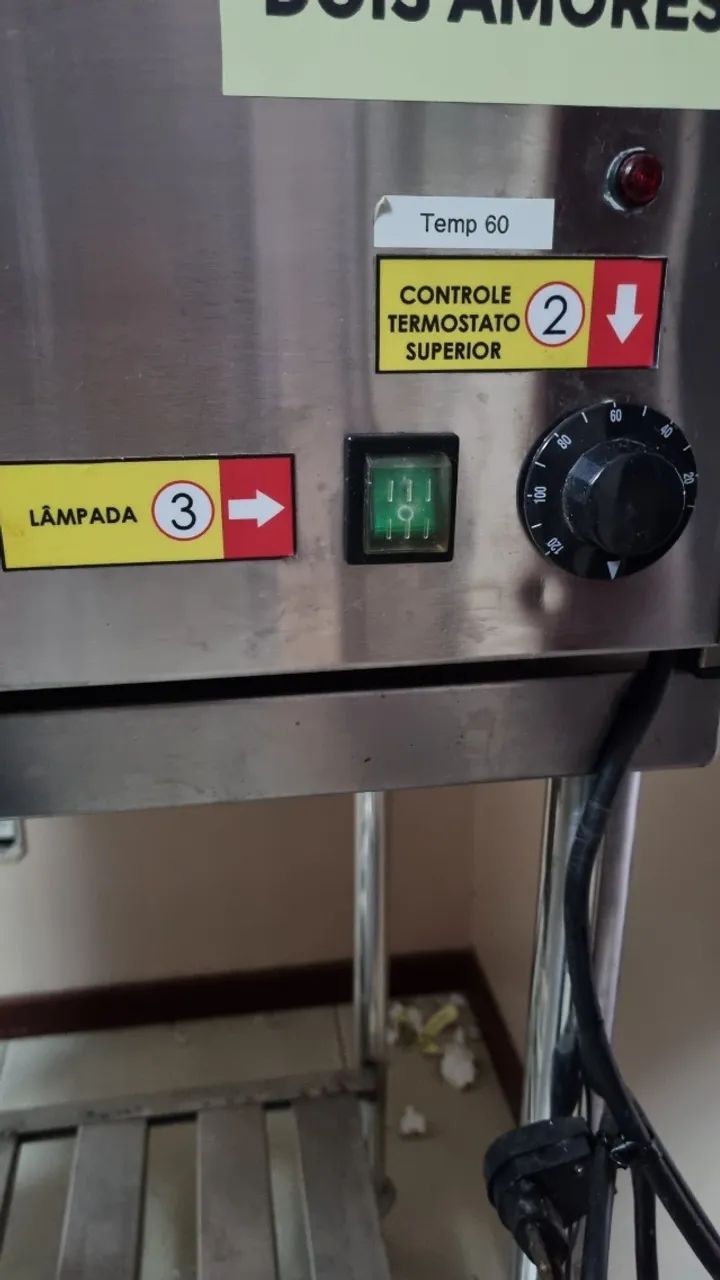  Estufa expositora de salgados em vidro e aço inox - Foto 5