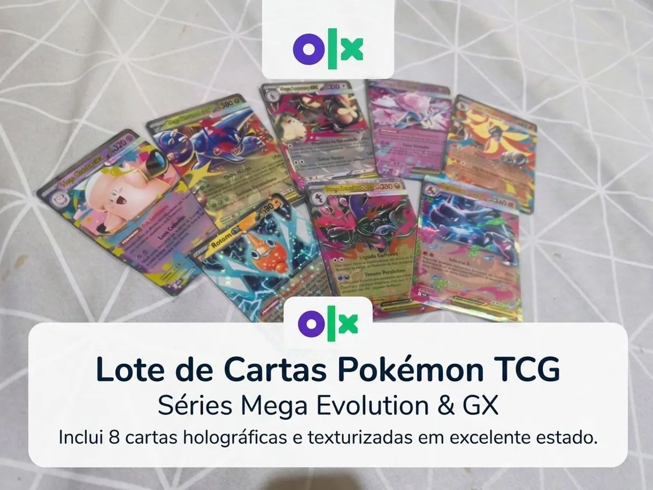 8 Cartas de POKÉMON TCG RARA DUPLA