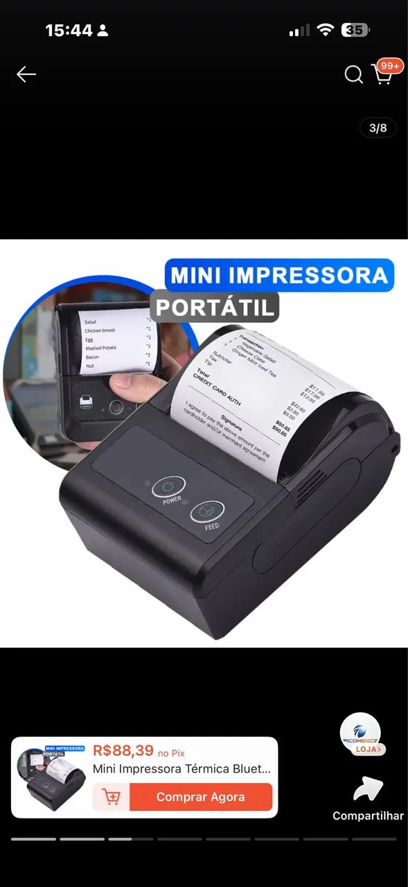 Máquina cupom fiscal 