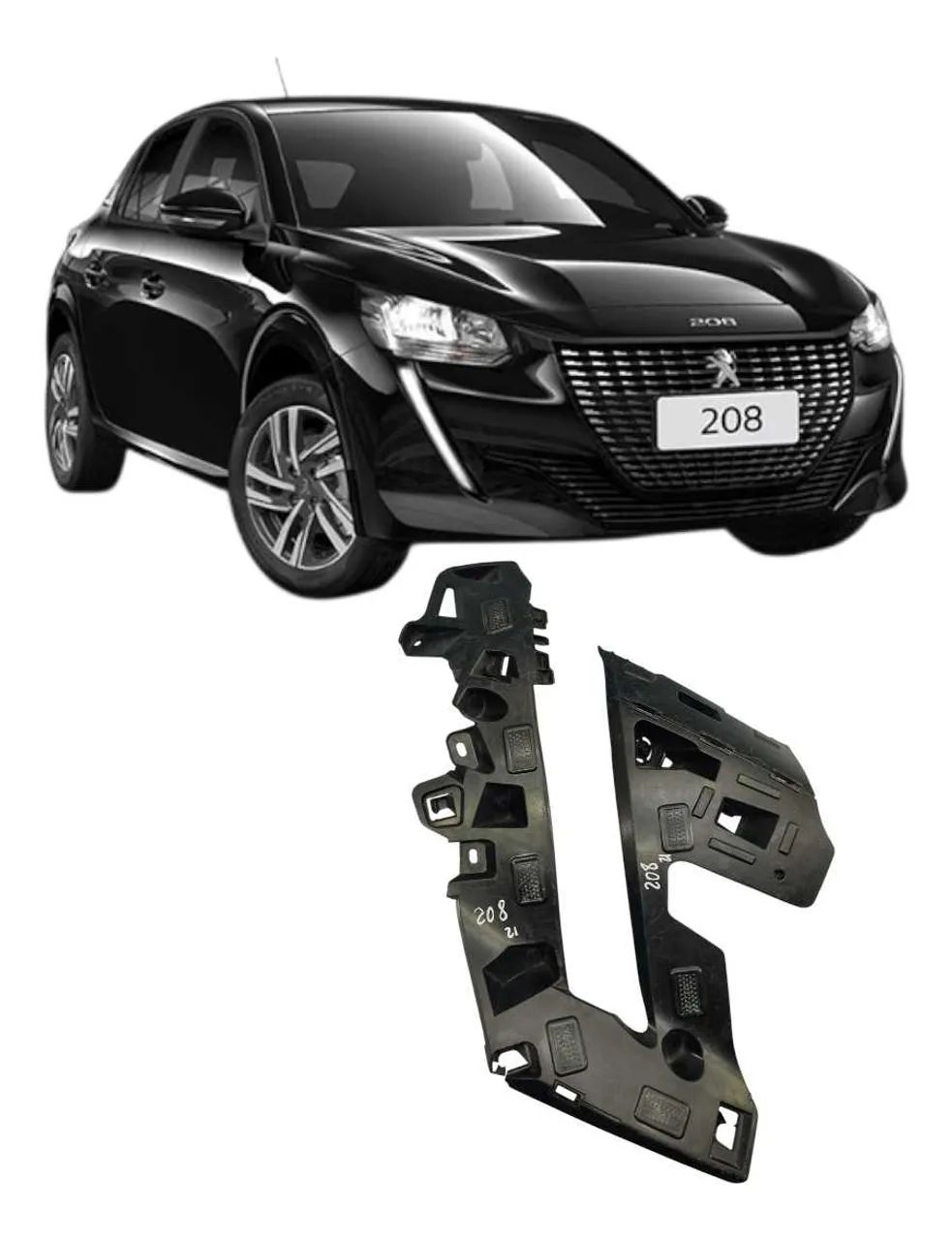 suporte Drl Led Direita Peugeot 208 2021 A 2024 peça origina