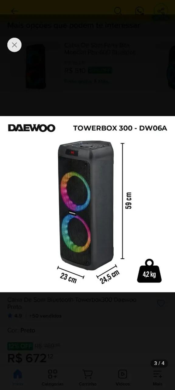 Caixa de som Daewoo 
