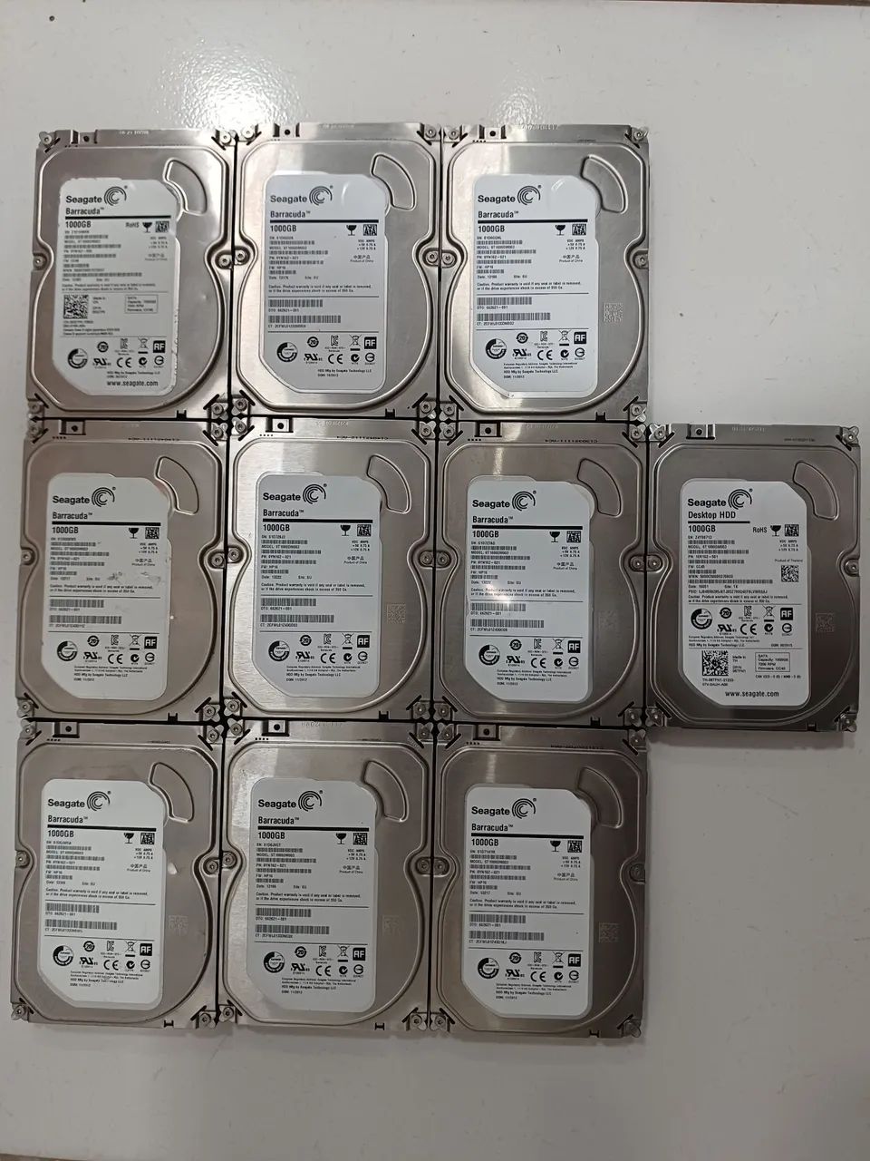 10 hds 1tb seagate cftv dvr nvr cpu 