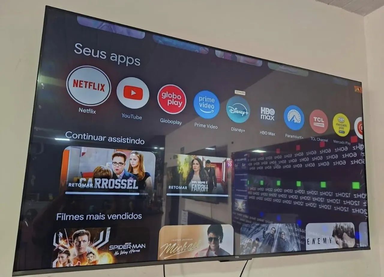 TV 65 smart Android com cabo controle todos apss YouTube e Netflix Bluetooth e d mais  - Foto 2