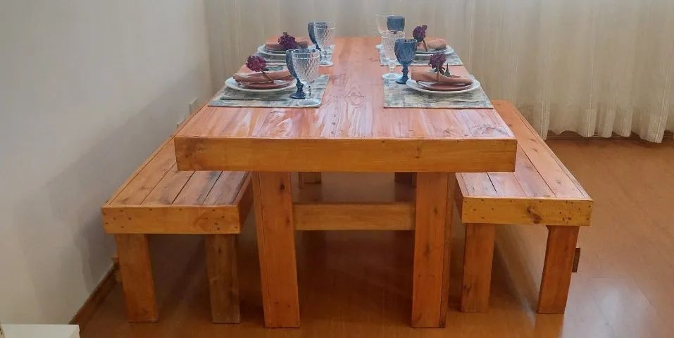 Mesa Jantar Madeira Pallet  170cmx92cm - Foto 2