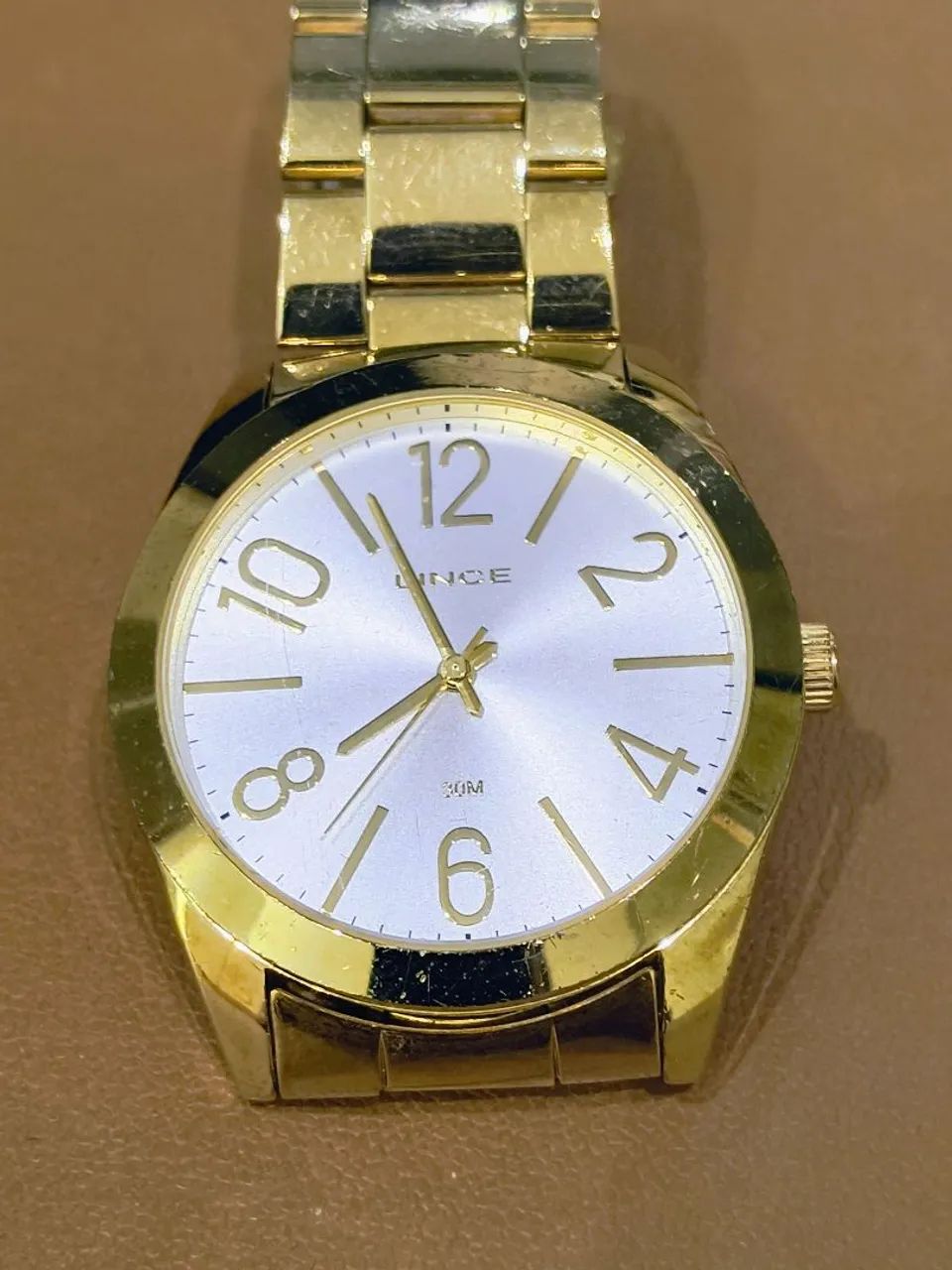 RELOGIO LINCE UNISEX DOURADO. - Foto 2