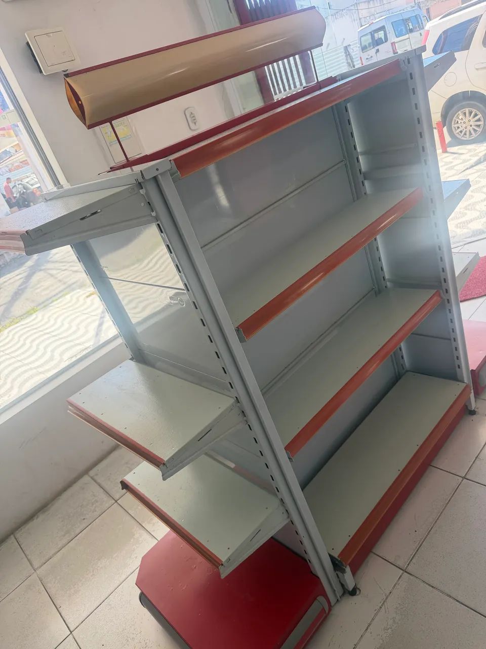 Gôndola central de aço para farmácia/ mercado/ loja - Foto 3