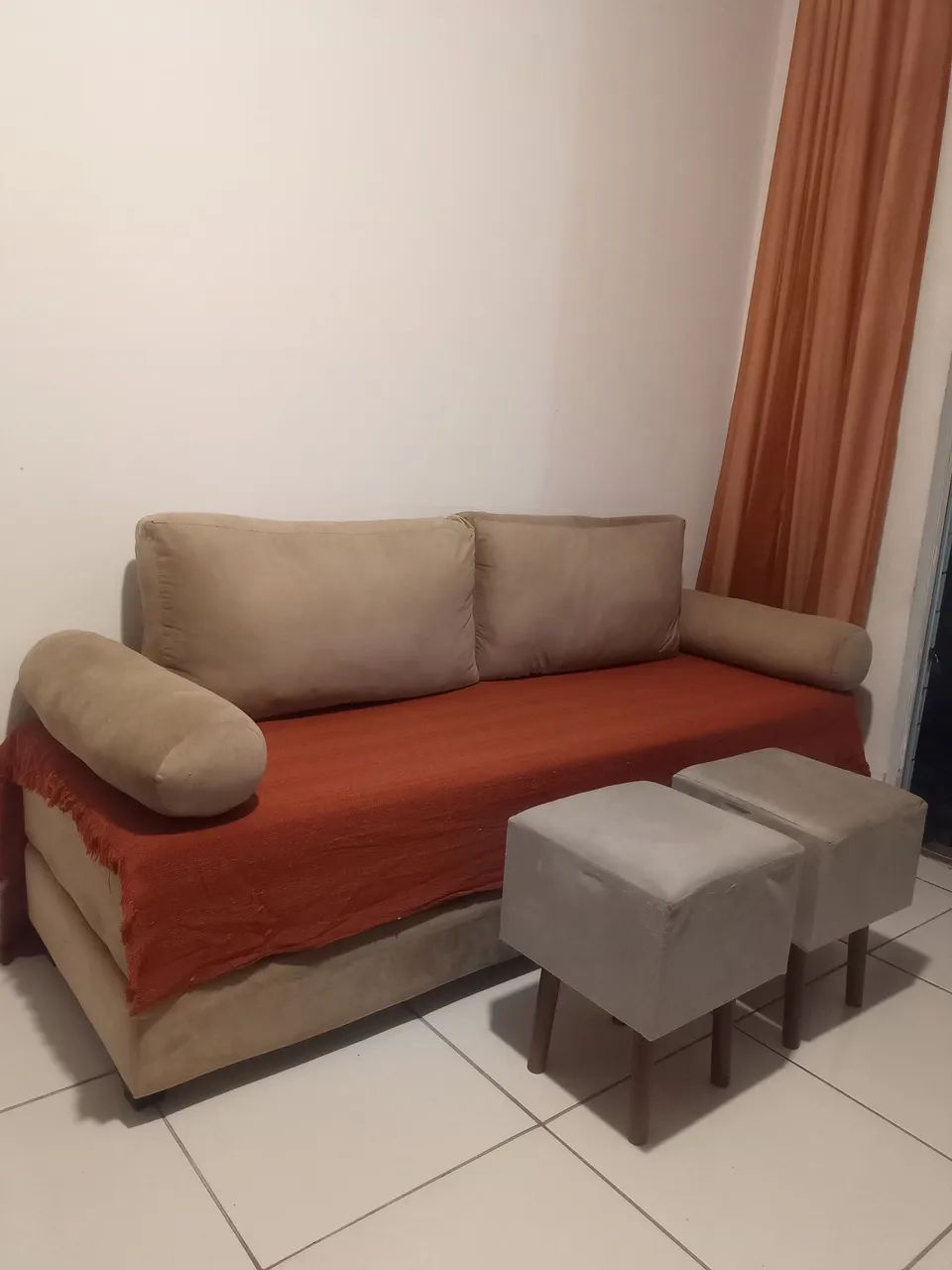 SOFÁ-CAMA CASAL+ 2 PUFFS - Foto 2