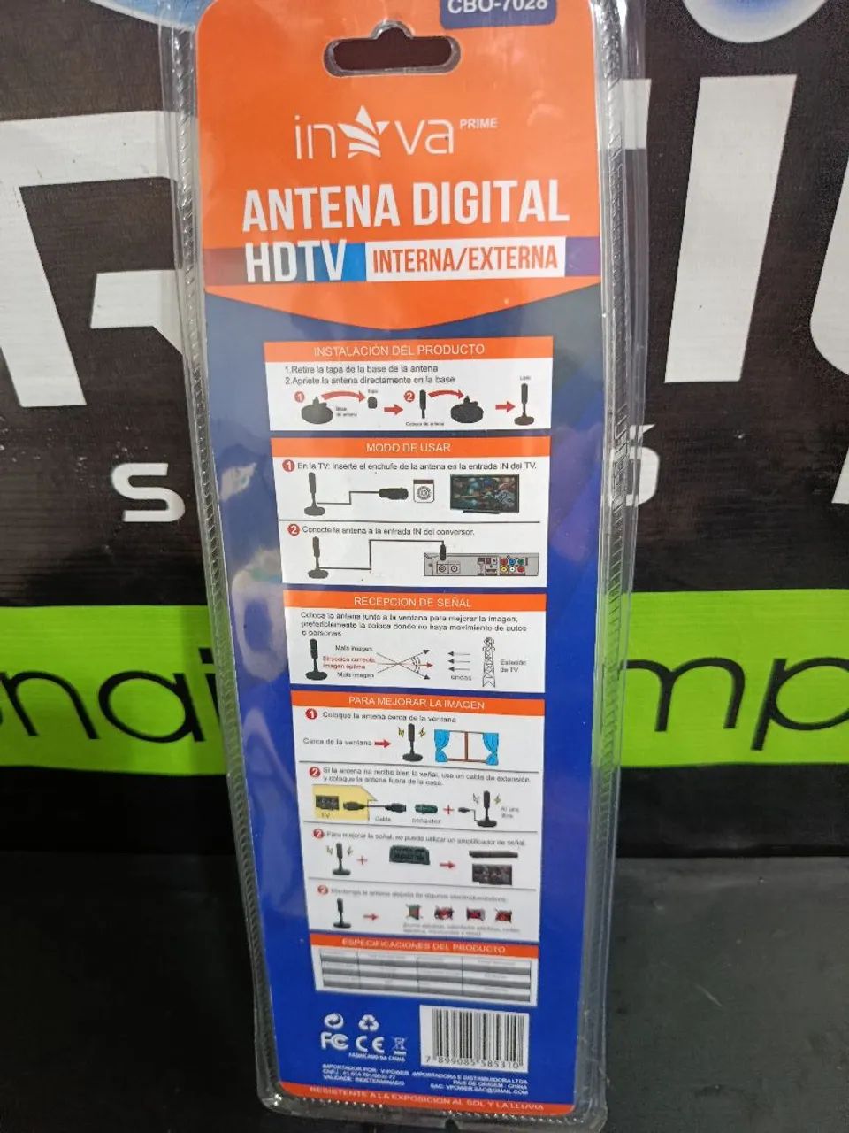 Antena digital interna e externa com cabo de 5mts/ OFERTA IMPERDÍVEL  - Foto 2