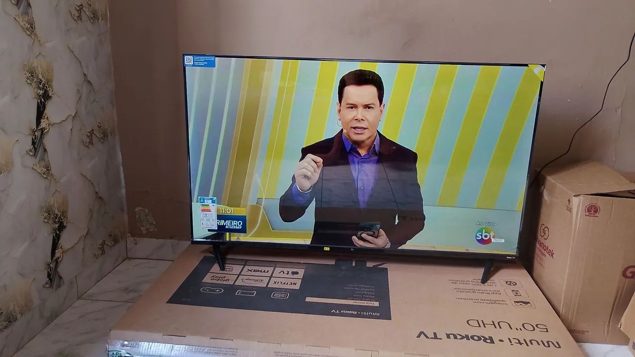 Smart TV Multi Roku 50 polegadas, nova. - Foto 2