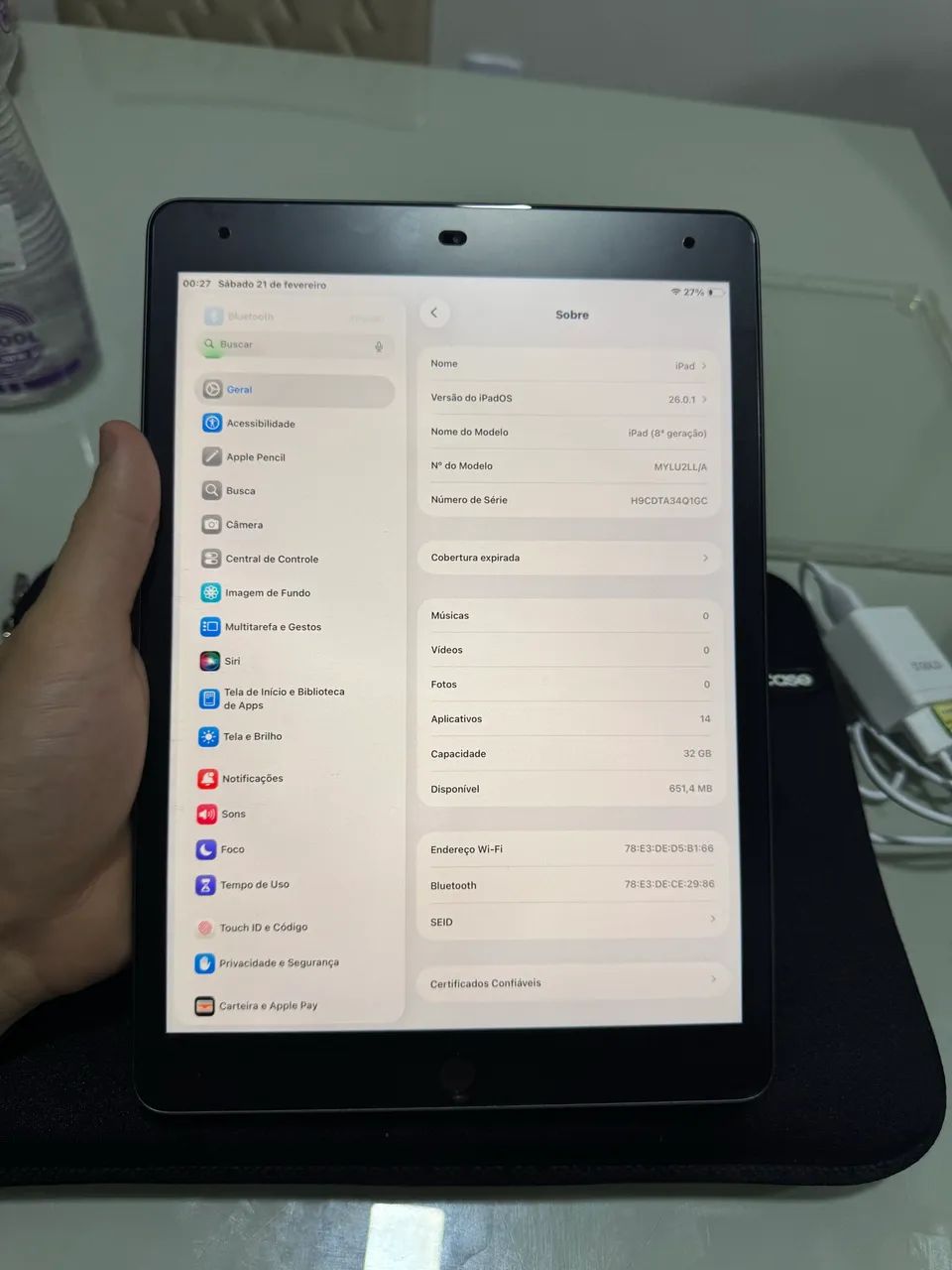 iPad 8ª Geração + Teclado, Mouse, 2 capas, Case - Aceito Trocas - Foto 4