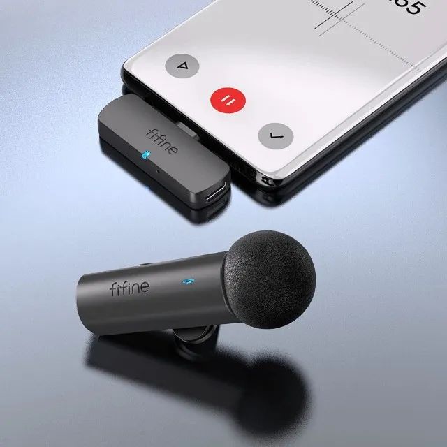 Microfone sem fio bluetooth Fifine M6 2.4g tipo lapela Pronta Entrega