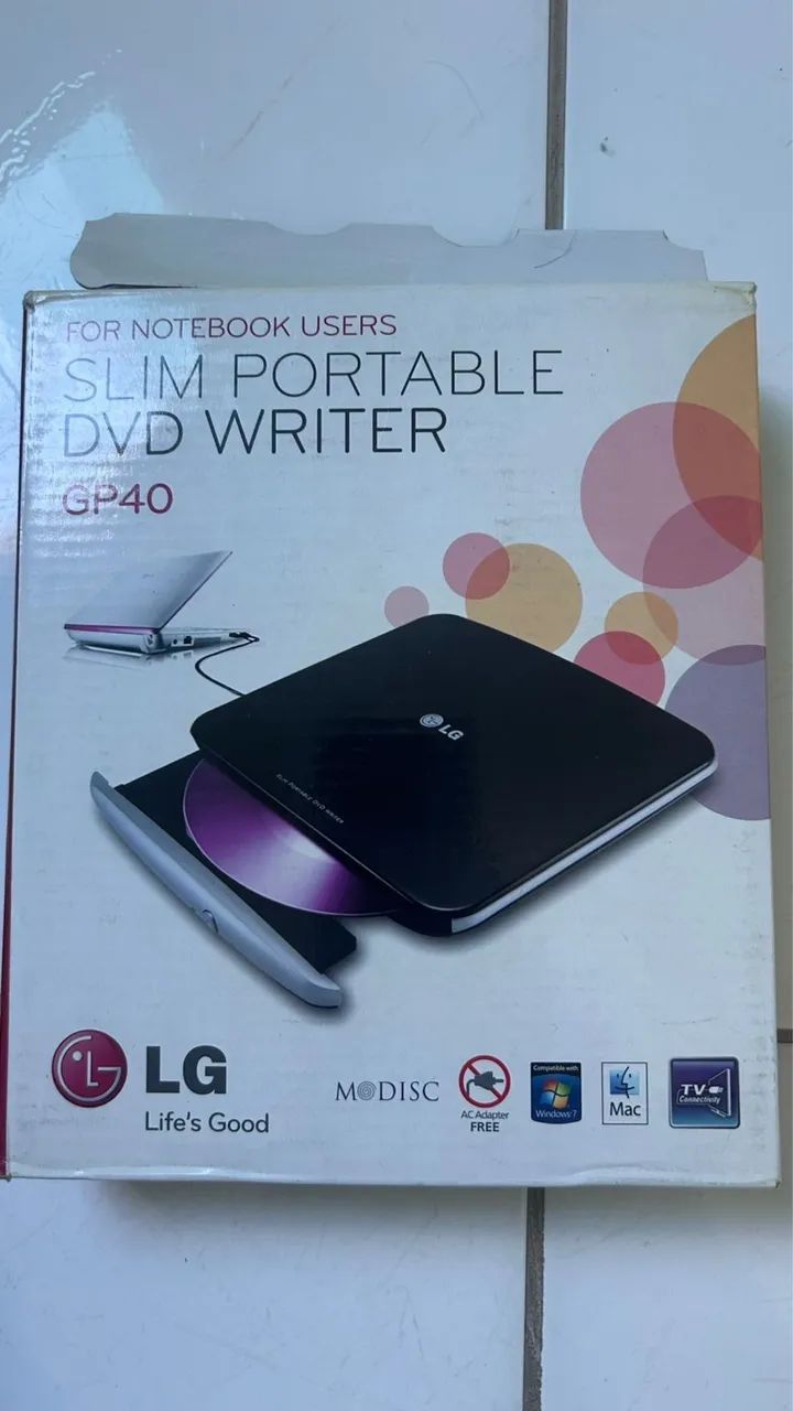 FOR NOTEBOOK USERS - SLIM PORTABLE DVD WRITER GP40  - Foto 2