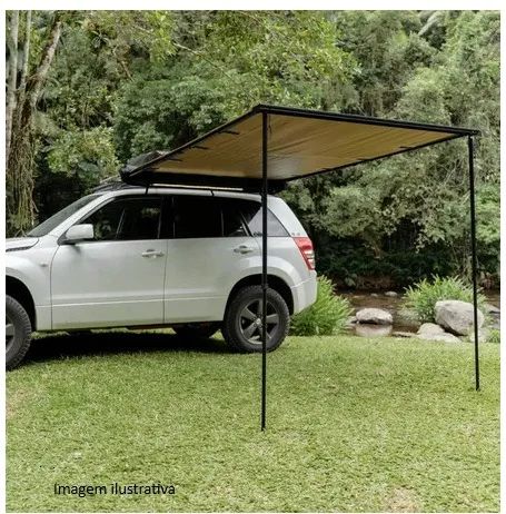 Toldo lateral com abas laterais