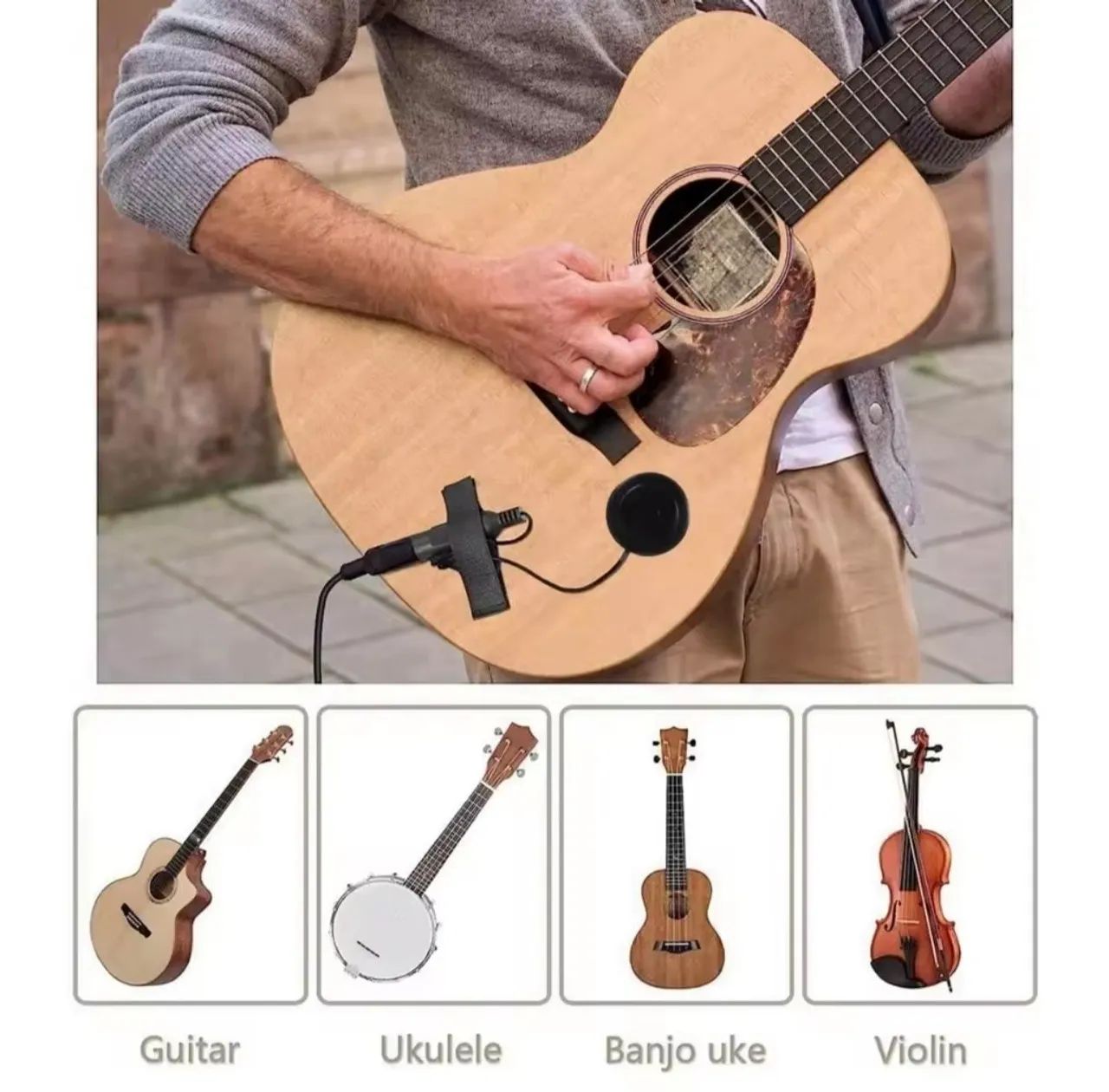 Microfone para violão, captador de áudio  - Foto 4