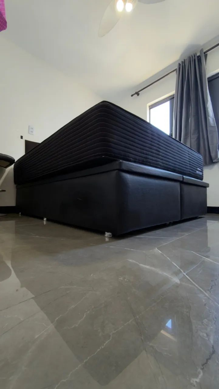 Base Baú Sommier Cori Black - Cama QUEEN - Foto 2