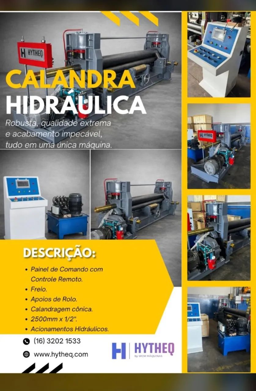 Calandra Hidráulica Nova 2500mm x 1/2"  