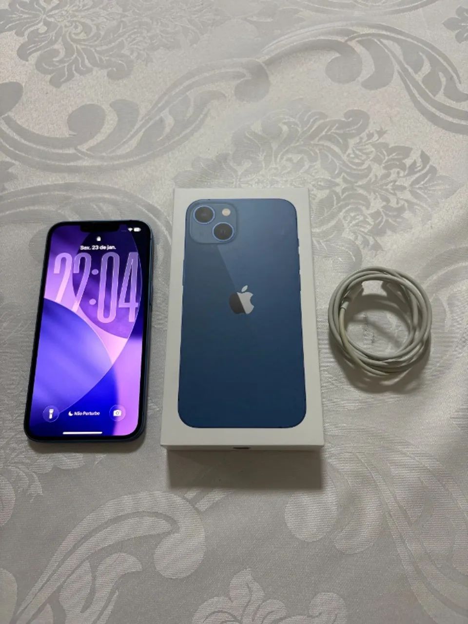 iPhone 13 Azul 256GB COMPLETO - Celulares e Smartphones