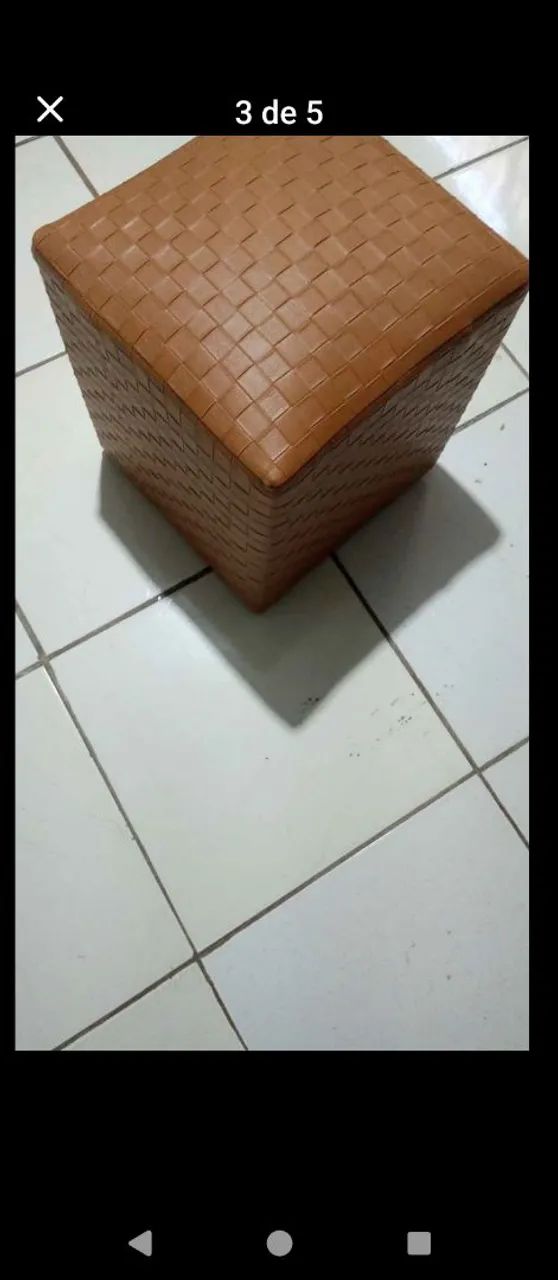 Pufe Novo couro - Foto 3