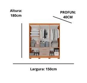 Guarda Roupa 6 Portas 2 Gavetas - Oferta!! - Foto 4