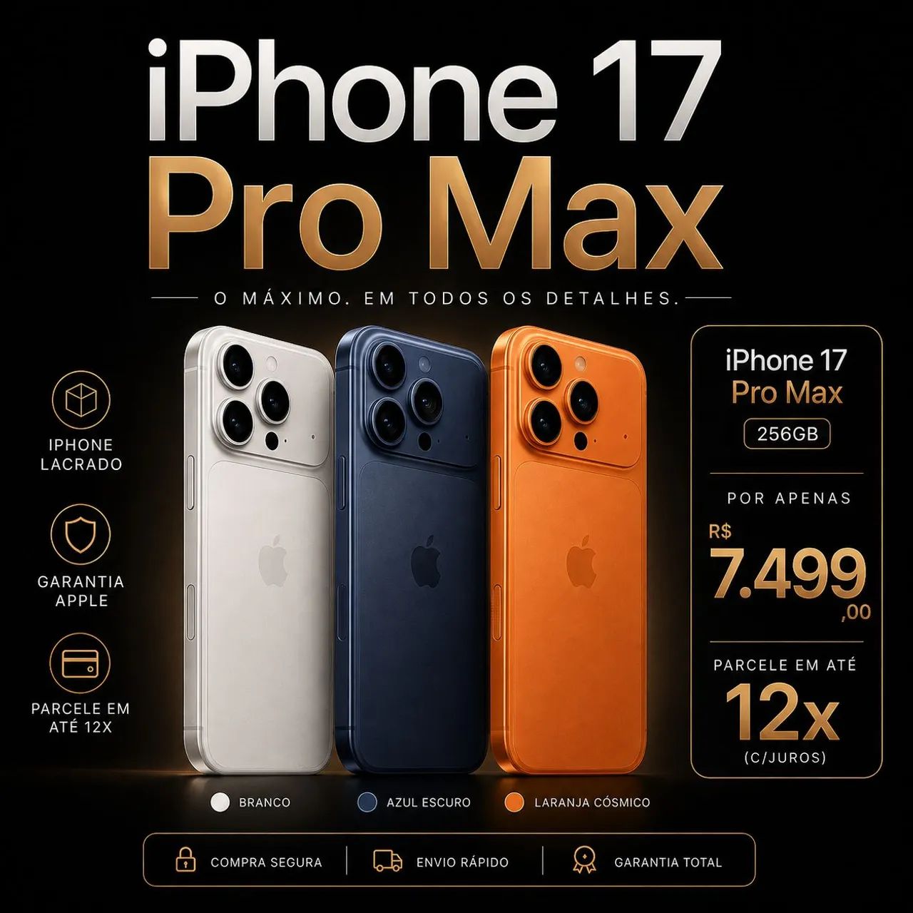 Iphone 17 pro max lacrado! - Foto 3