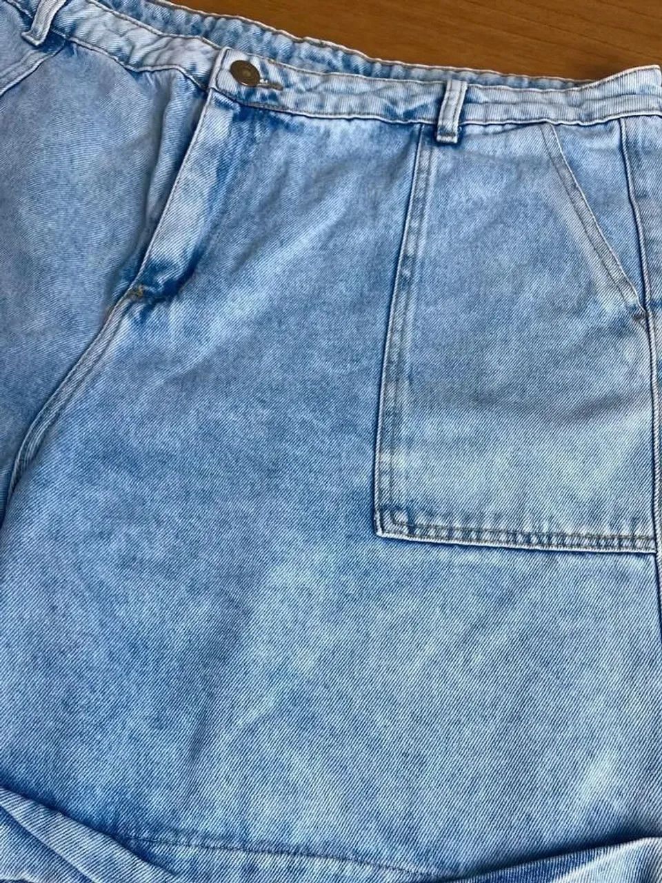 Short cintura alta jeans Sawary plus size 52 - Foto 4