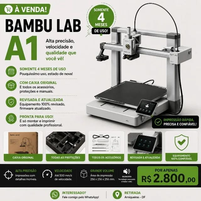 Impressora 3D Bambu Lab A1 - Foto 2