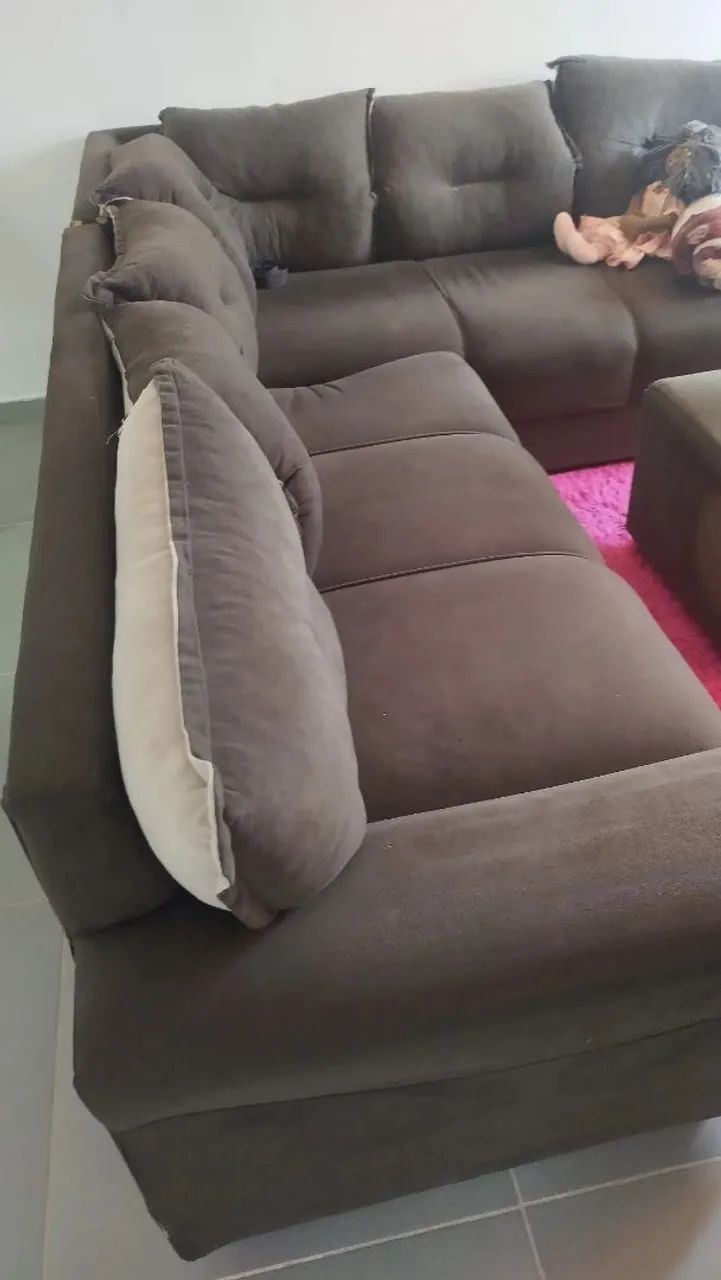 Vendo sofá de canto marrom  - Foto 3