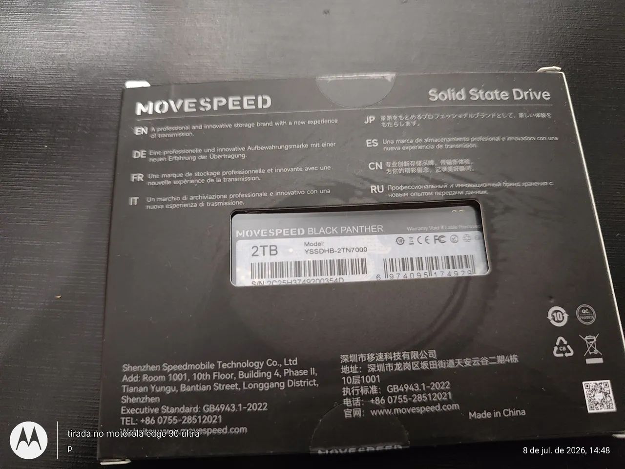 Movespeed 7450 MB/S SSD 2TB LACRADO  - Foto 3