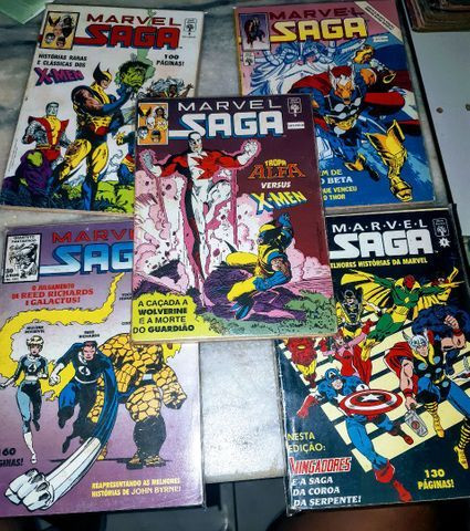 Saga Marvel completa em 5 edições editora abril 1991