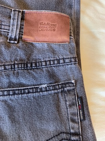 Calça Jeans Original Fideli Cintura + Baixa Slim Fit Tamanho 46 Cor Cinza - Ótimo Estado - Foto 5