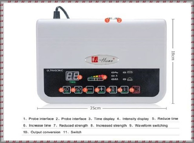 Aparelho ultrassônico facial 2 x 1 Huas 220 volts